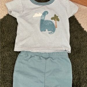 Striped Dinosaur Kids Matching Set
